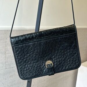 Vintage Chloe Ostrich Flap CrossBody Bag